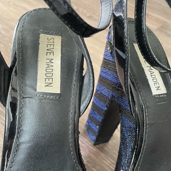 Steve Madden Shazzam Blue Sequin Heel - Picture 6 of 7
